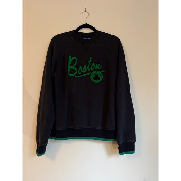 Adidas Retro Vintage Chenille Embroidered logo Boston Celtics Sweater-Size Small - Picture 1 of 8
